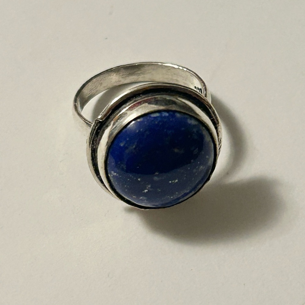 Lapis Blue Stone 925 Silver Ring Size:  6.5 (NWOT)